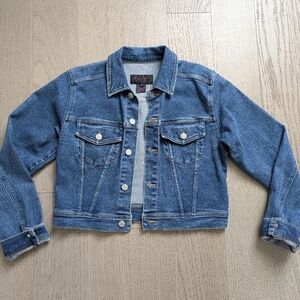 Vintage Ralph Lauren Blue Denim Jacket with Red Logo